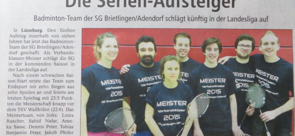 LZ-Artikel über unseren Landesliga-Aufstieg.
